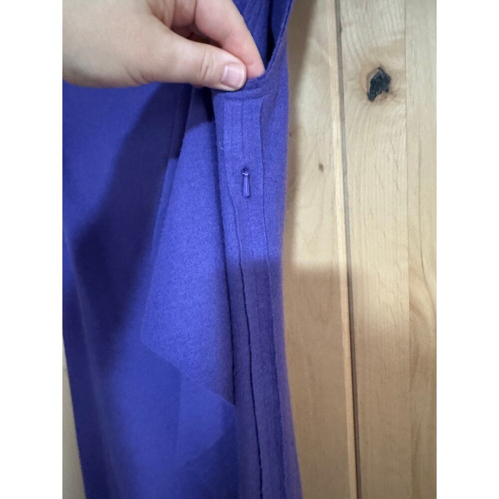 Tory Burch | Purple 100% Wool Lined Sleeveless Sheath Dress | Size XS - Picture 4 of 12